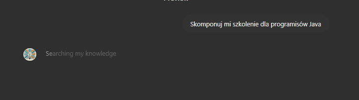 Zadawanie pytania do knowladge base